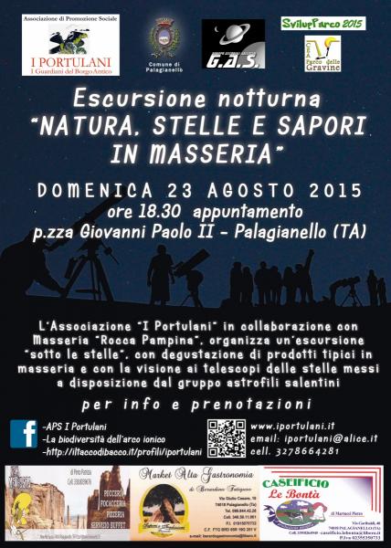 Escursione notturna "natura, stelle e sapori in masseria" II^edizione