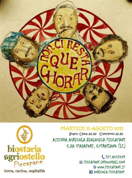 Non ci Resta Que Chorar in concerto a Piccapane
