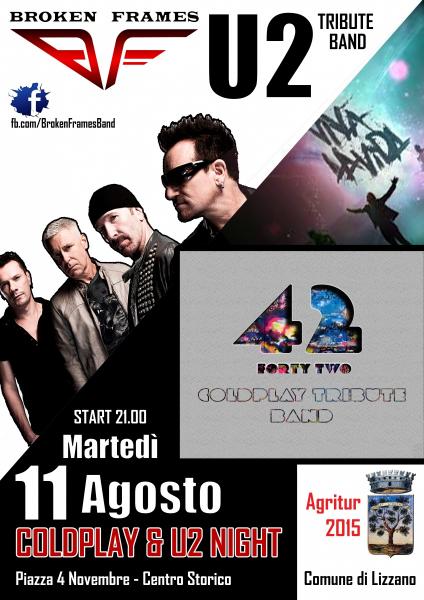 U2 & Coldplay Night - Broken Frames & 42 Tribute Band