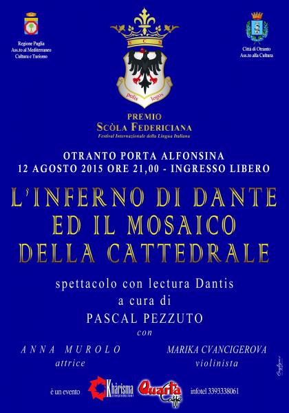 Otranto commemora Dante Alighieri con una performance del regista/attore Pascal Pezzuto