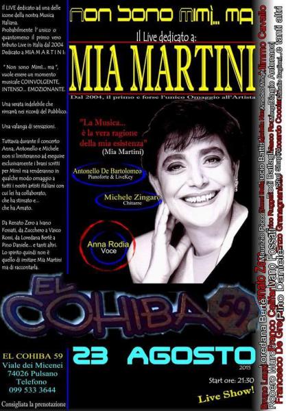 Il LIVE dedicato a MIA MARTINI