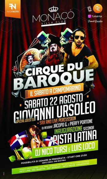 Sab 22 Agosto. Monacò Villa Club - Campomarino / Latin & House Party