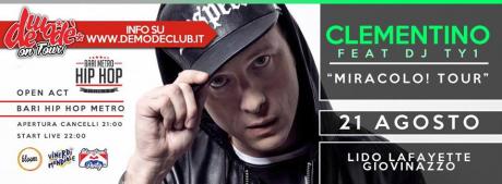 Giovinazzo, al lido Lafayette il 21 agosto fa tappa il “Miracolo! Tour” di Clementino