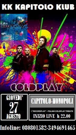 Recordplay Coldplay Tribute Band