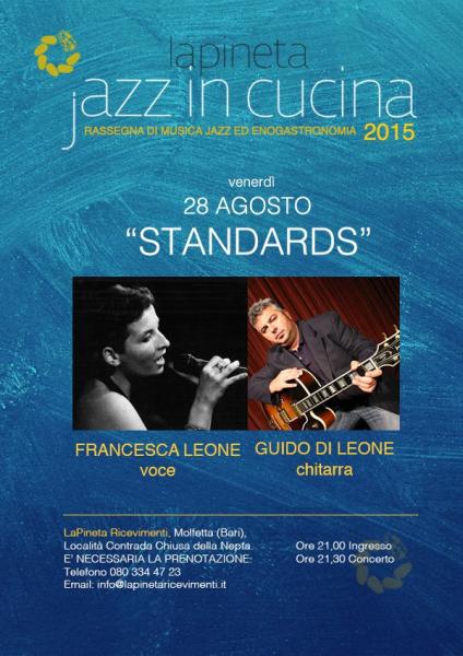 JAZZ IN CUCINA -  con Francesca Leone (voce) e Guido di Leone (chitarra)