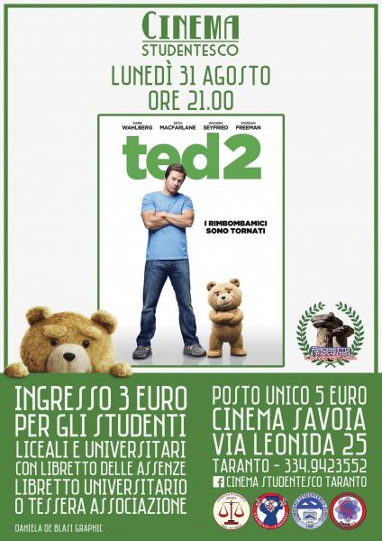 "Ted 2" in rassegna al Cinema Savoia