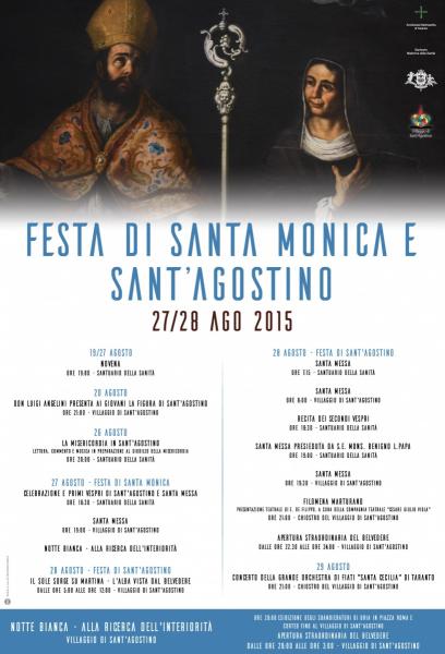 Festeggiamenti Sant’Agostino e Santa Monica