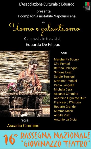 16a Rassegna Nazionale  “Giovinazzo Teatro”  Uomo e Galantuomo