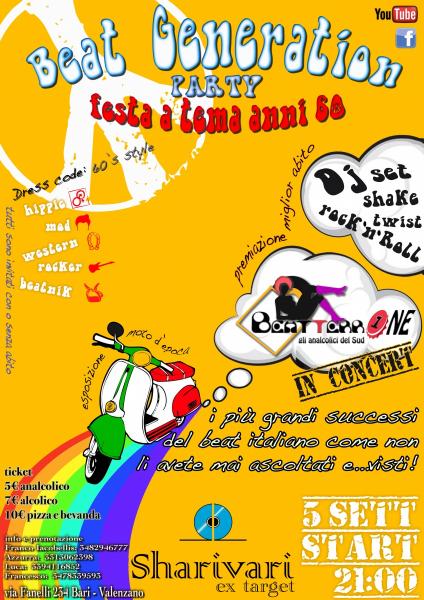 Beat Generation Party- festa anni 60 allo Sharivari