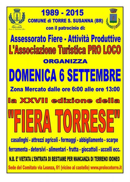 XVII edizione della FIERA TORRESE