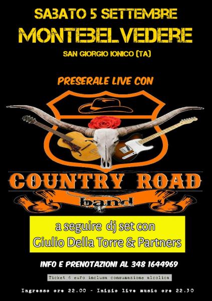 Country Night sotto le stelle con i Country Road  e dj set con Giulio Della Torre & Partners