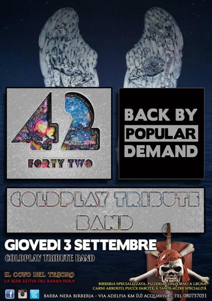 Fortytwo Coldplay Tribute Band - Acquaviva Delle Fonti