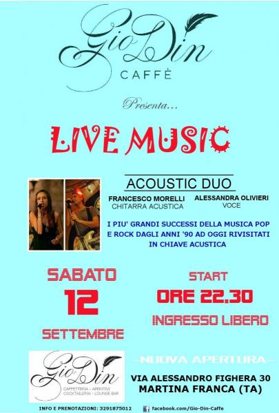 Acoustic Duo live al Giò Dìn Caffe