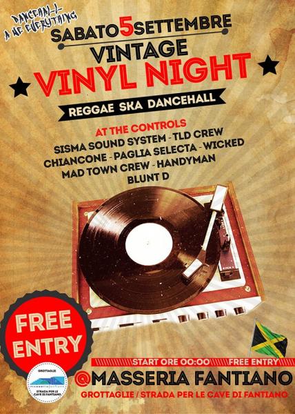 05.09.2015 Reggae-dancehall Night✫vintage Vinyl✫ Cave di Fantiano Grottaglie