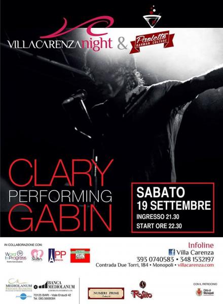 Filippo Clary performing GABIN