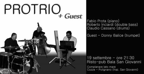 ProTrio (+ guest Donny Balice) in concerto a Baia San Giovanni