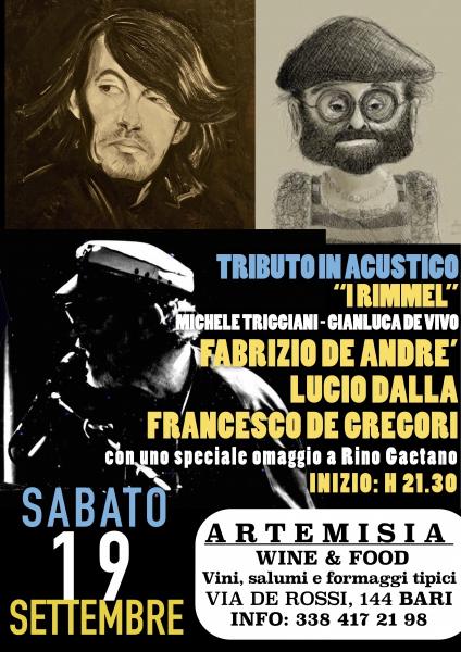 Tributo in Acustico a Francesco de Gregori - Fabrizio de Andre'- Lucio Dalla e Rino Gaetano