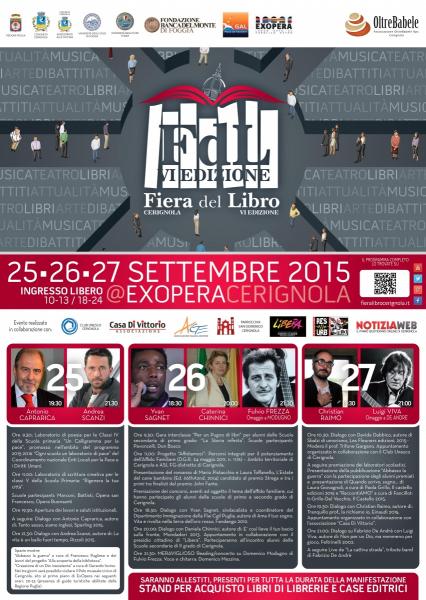 "Fiera del libro, dell'editoria e del giornalismo. Città di Cerignola" VI Edizione
