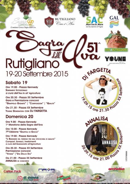 51 a Sagra dell’Uva  con FARGETTA e ANNALISA. Presenta: GIANNI CAPOTORTO