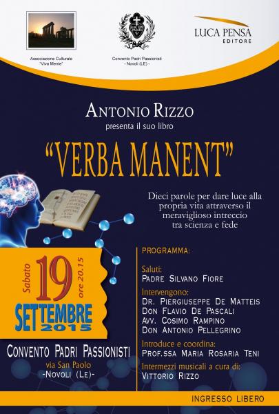 Presentazione del libro "Verba manent" di Antonio Rizzo