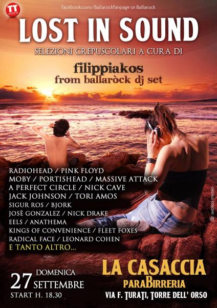 LOST IN SOUND  alla Casaccia. Le selezioni crepuscolari di Filippiakos da Ballaròck