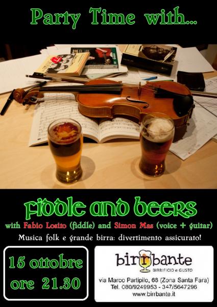 "PARTY TIME WITH…FIDDLE AND BEERS" ... "folk songs"