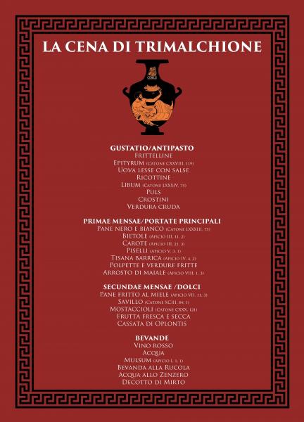 "La cena di Trimalchione” - Cena e Spettacolo Teatrale sugli usi e costumi degli antichi romani a tavola.