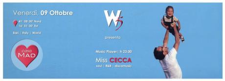 W|5 ? feat. Miss CECCA @ #casaMAD | Friday, October 9