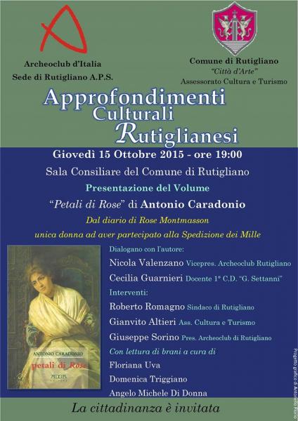 Presentazione del romanzo «Petali di Rose» di Antonio Caradonio