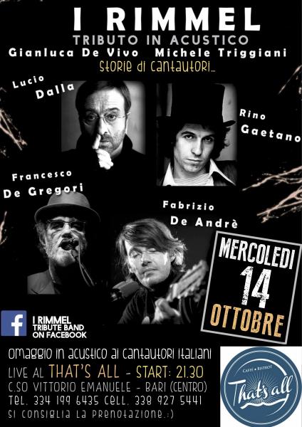 Tributo in Acustico a Fabrizio de Andre'-degregori-luciodalla-rinogaetano