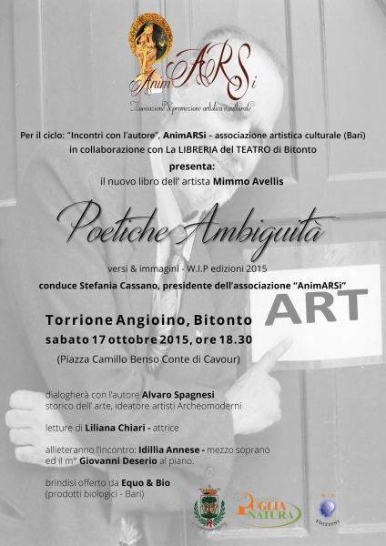 anteprima territoriale presentazione: "POETICHE AMBIGUITA' di Mimmo Avellis