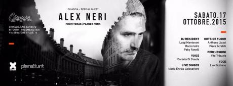 sabato 17 Ottobre al Chiascia San Barbato (Palombaio) guest dj ALEX NERI from Tenax / Planet Funk