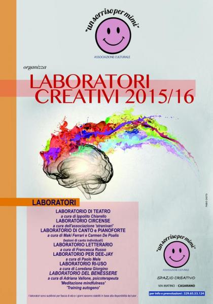 'UnsorrisoperMimì a Casarano:al via i laboratori creativi. Ippolito Chiarello presenta il Laboratorio di Teatro, martedì 20 ottobre ore 19.30