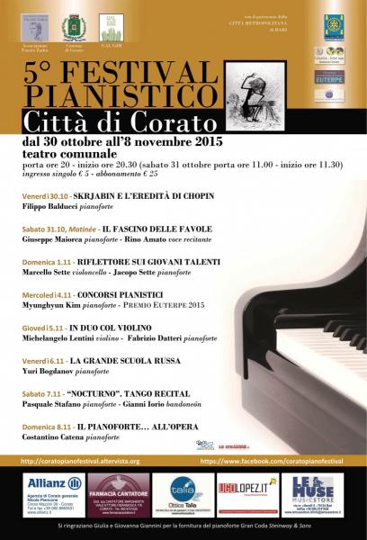 Festival Pianistico Città di Corato -  Il pianoforte… all’Opera