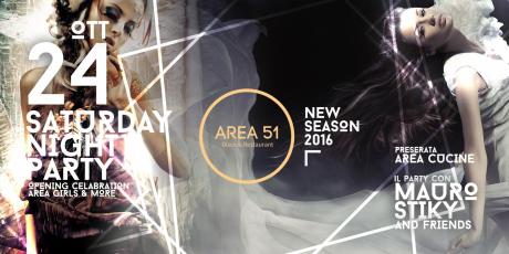 Mauro stiky in consolle, le Areagirls in pista. Torna #IlSabato, riparte l'Area51 di Novoli