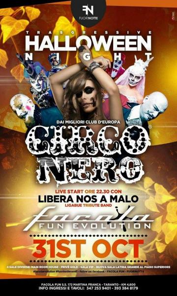 31 Ottobre HALLOWEEN al FACOLA FUN Martina Franca - Ospiti il CIRCO NERO + Live Ligabue Tribute Band