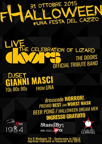 fHALLOWEEN - con THE DOORS official tribute band & '70, '80, '90 DJSET