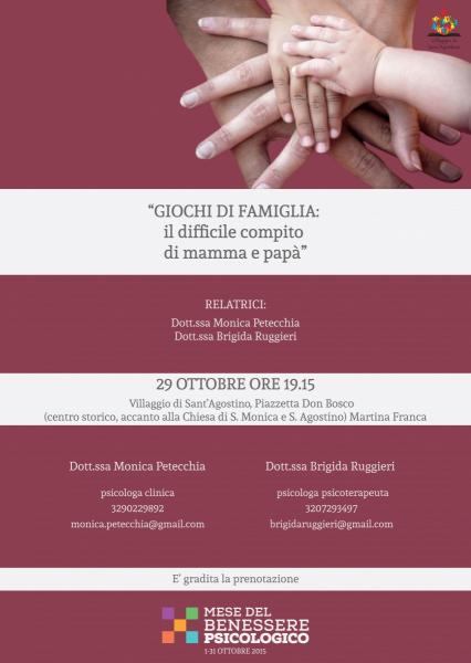 “Giochi di famiglia: il difficile compito di mamma e papà”