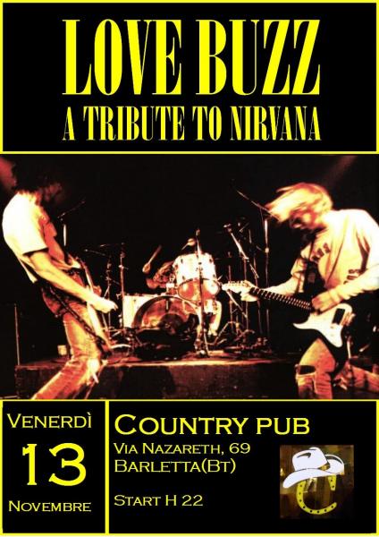 LOVE BUZZ in concerto - A Tribute to Nirvana al Country pub
