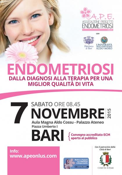 Convegno APE Onlus accreditato ECM: "Endometriosi dalla diagnosi alla terapia per una migliore qualità della vita"