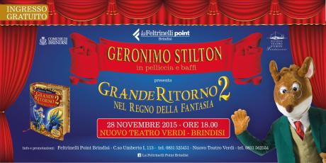 GERONIMO STILTON (in pelliccia e baffi) presenta "Grande Ritorno nel Regno della Fantasia 2" Ed. Piemme