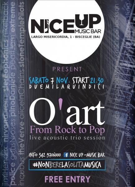 Nice Rock - O'Art LIVE - FREE ENTRY