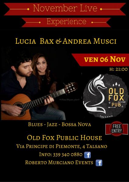 Lucia Bax & Andrea Musci Live at Old Fox Public House - November Live Experience