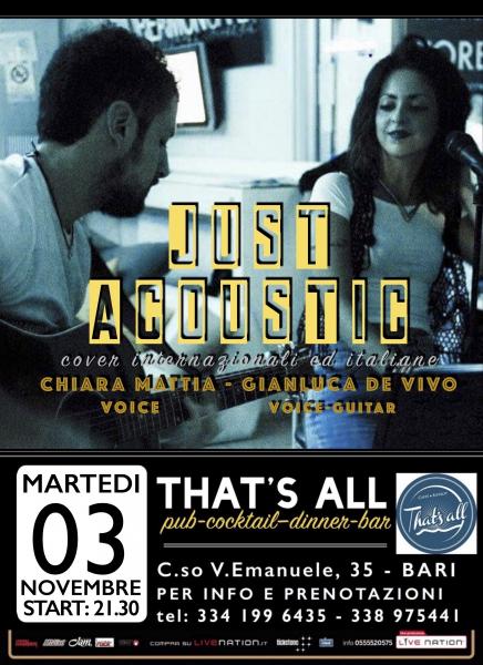 Concert in Unplugged - Acoustic Session - Chiara Mattia & Gianluca Devivo