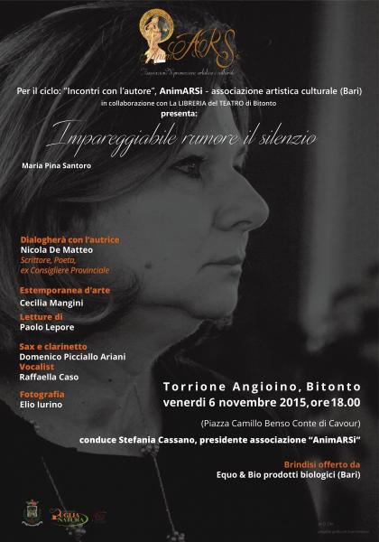 presentazione "IMPAREGGIABILE RUMORE IL SILENZIO" di Maria Pina Santoro