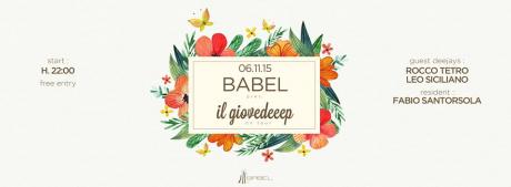 venerdì 06.11.15 • BABEL presenta Rocco Tetro & Leo Siciliano (from il giovedeep)