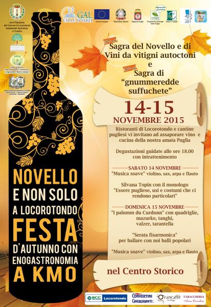 32^ Sagra del Novello e dei Vini da vitigni autoctoni e 37^ Sagra di "Gnummeredde Suffuchete"