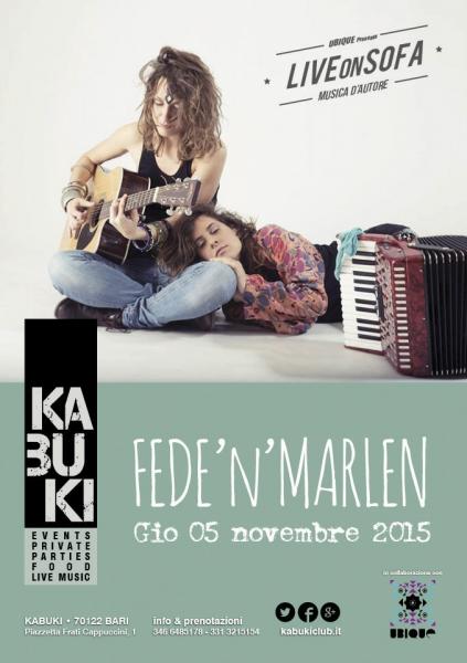 FEDE 'N' MARLEN Live at Kabuki  #liveonsofa.1