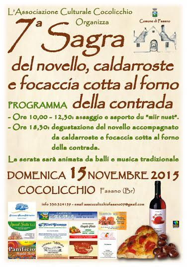 7^ Sagra del novello, caldarroste e focaccia cotta al forno della contrada