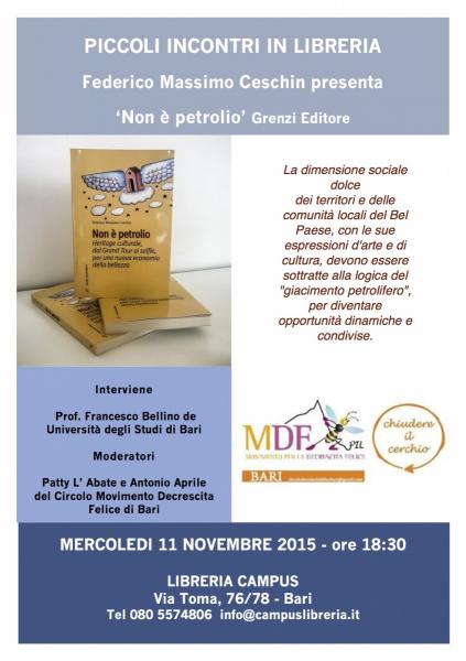 Presentazione del Libro di Federico Massimo Ceschin 'Non e' Petrolio'